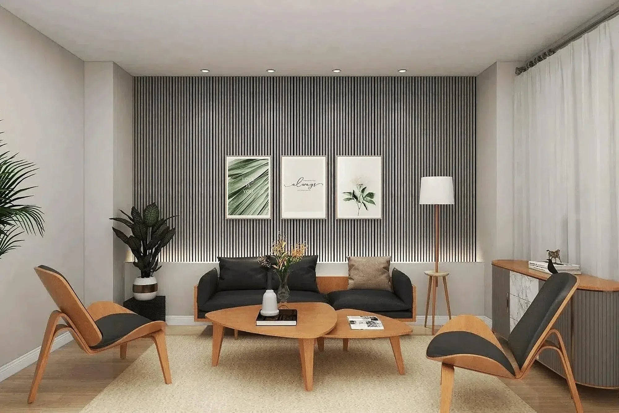 How to combine acoustic wall panels with different interior styles