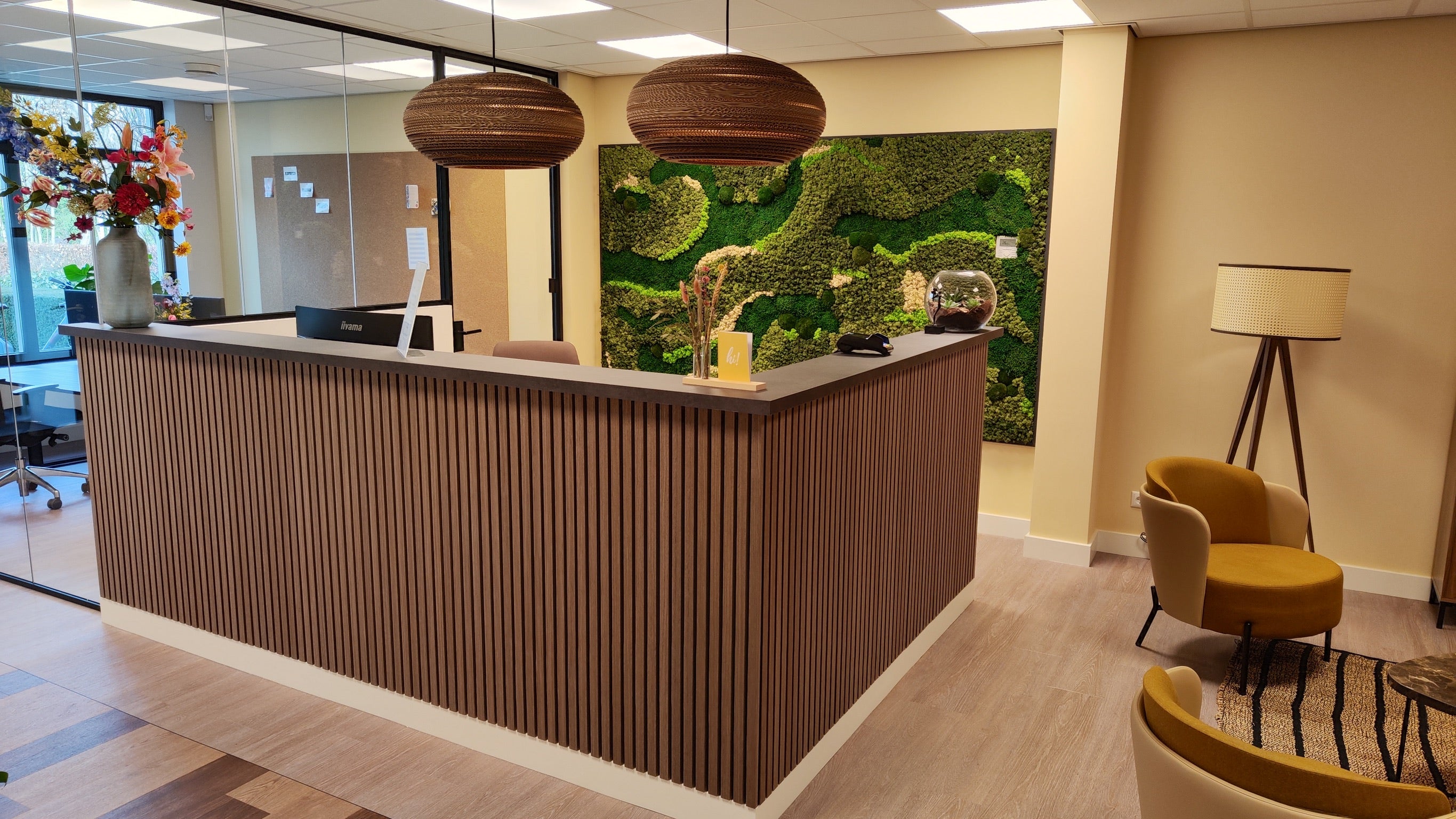 wooden wall panel office business