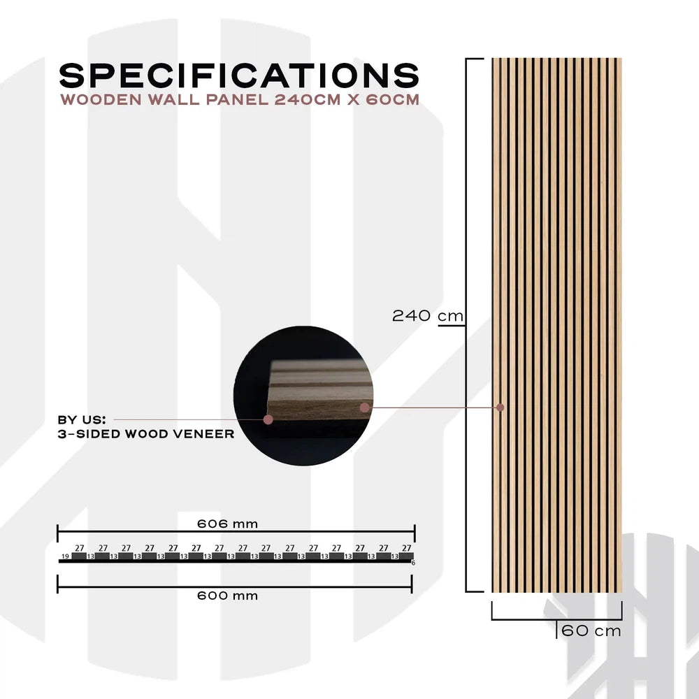 Wooden Wall Panel | Mocca | Premium 3-sided Wood Veneer