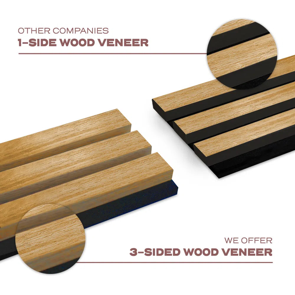 Wooden Wall Panel | Rustic Oak | Premium 3-sided Wood Veneer
