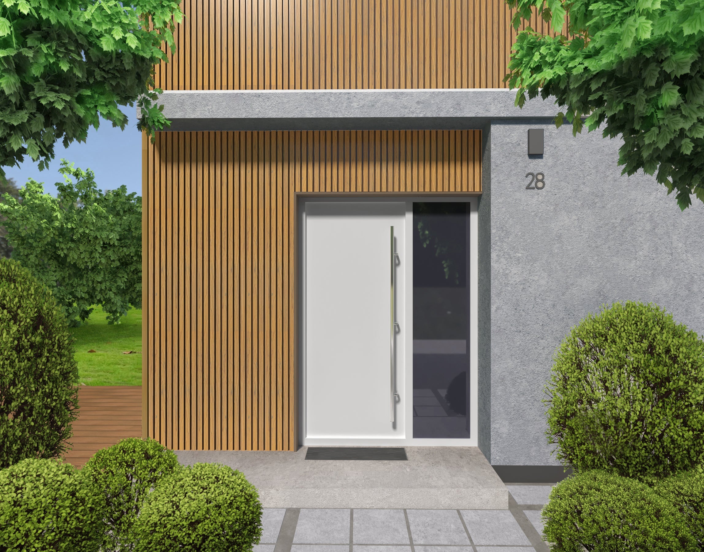 Outdoor Wall Panel Birch 290CM | Exterior | Garden | 3D Wood Grain