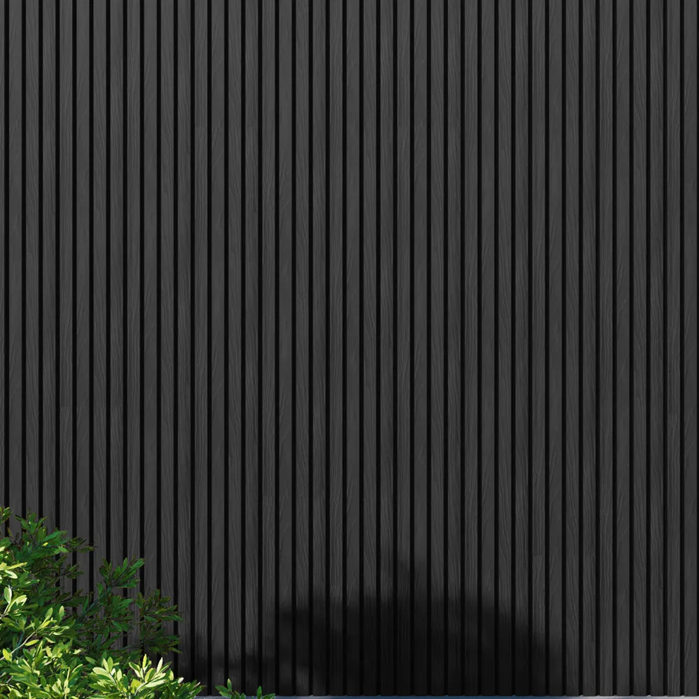 Outdoor Wall Panel Black 290CM | Exterior | Garden | 3D Wood Grain